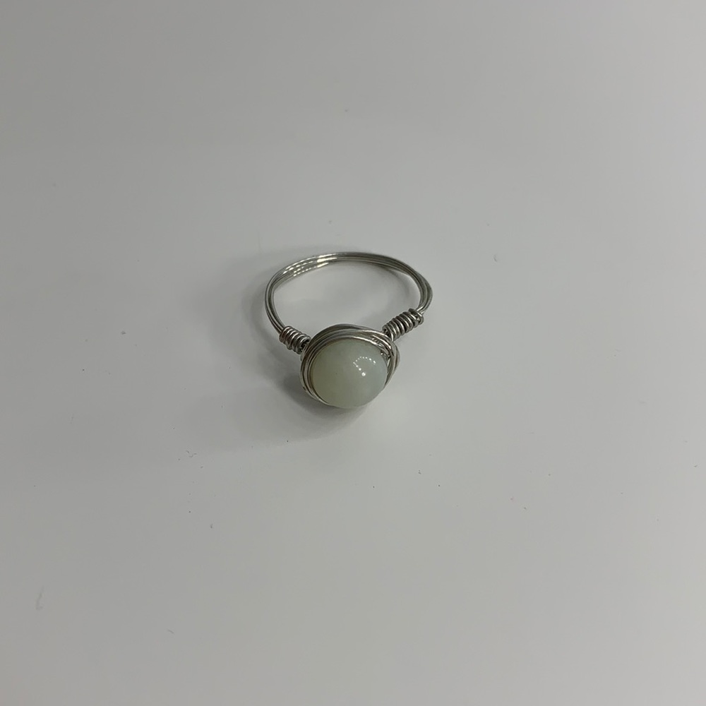 homemade crystal bead wire ring